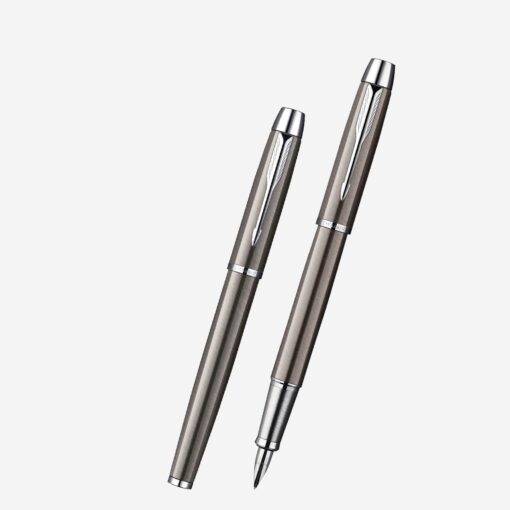 Bút máy Parker Stainless Steel S0856240 vỏ thép màu ghi