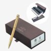 Hộp bút Parker IM Metal Brushed Metal Gold GT Rollerball Pen S0811700