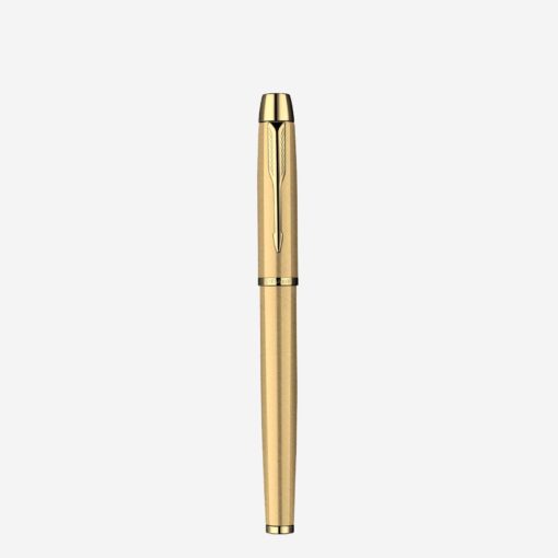 Parker Im Gold Brushed Metal Fine Nib GT Fountain Pen 9000013236