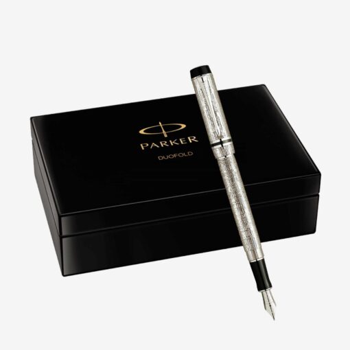 Parker Duofold Centennial Esparto Sterling Silver Fountain Pen S0691340
