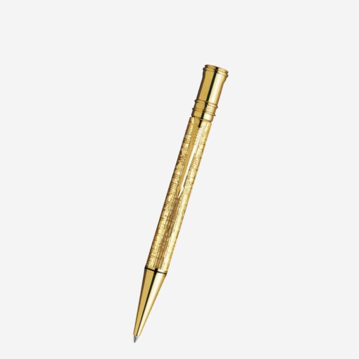 Parker Duofold Presidential Esparto 18kt Solid Gold Ballpoint Pen S0691500