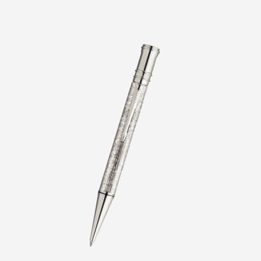 Parker Duofold Presidential Esparto Sterling Silver Ballpoint Pen S0691390