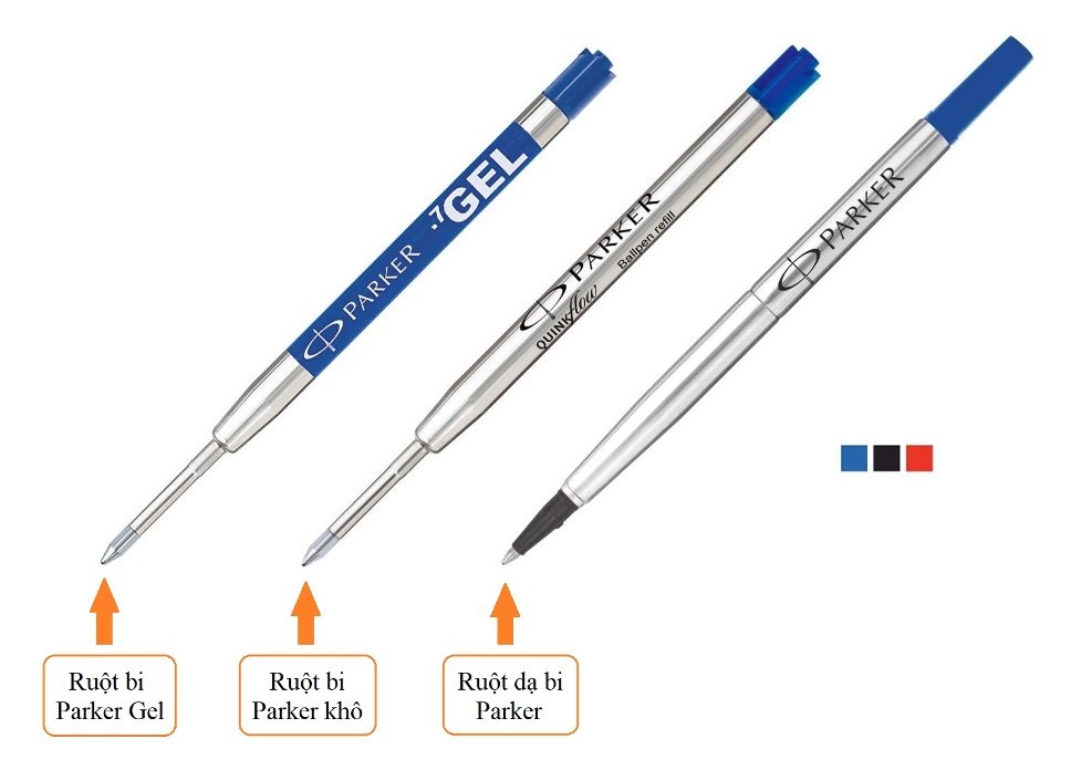 Cách phân biệt ruột bút bi Parker và ruột dạ bi Parker như thế nào?