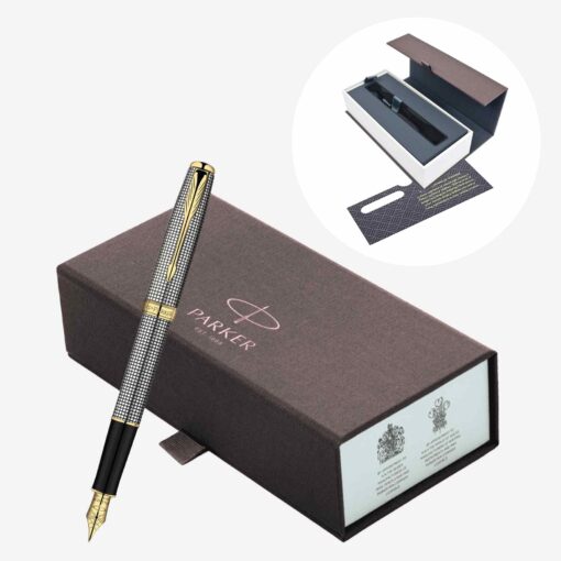 Parker Sonnet Cisele Sterling Silver GT Fountain Pen S0808140