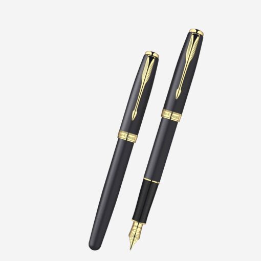 Parker Sonnet Matte Black Lacquer GT Fountain Pen S0817930