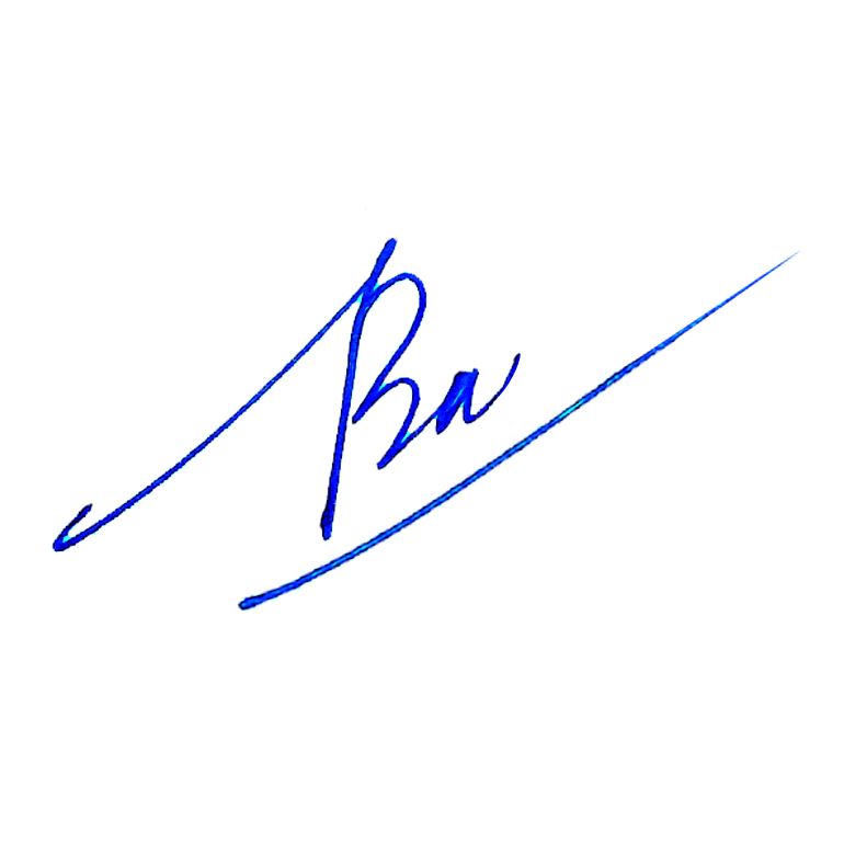 Chữ ký phong thủy tên Ba - Bá - Bạ đẹp nhất.